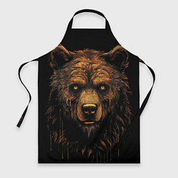Фартук кулинарный Медведь иллюстрация, цвет: 3D-принт