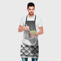 Фартук кулинарный Круглая полосатая геометрия, цвет: 3D-принт — фото 2
