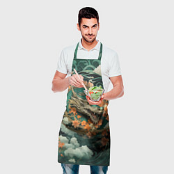 Фартук кулинарный Облачный дракон Irezumi, цвет: 3D-принт — фото 2