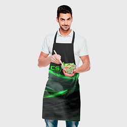 Фартук кулинарный CSGO neon green logo, цвет: 3D-принт — фото 2