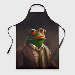 Фартук кулинарный Лягушка Пепе в костюме, цвет: 3D-принт