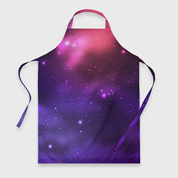 Фартук кулинарный Разноцветный космос - неоновое свечение, цвет: 3D-принт