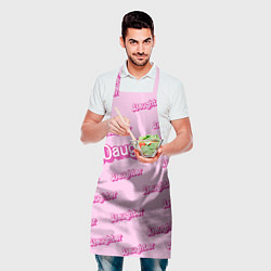Фартук кулинарный Дочь в стиле барби - розовый паттерн, цвет: 3D-принт — фото 2