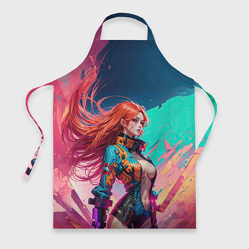 Фартук Девушка-пилот космического карабля / 3D-принт – фото 1