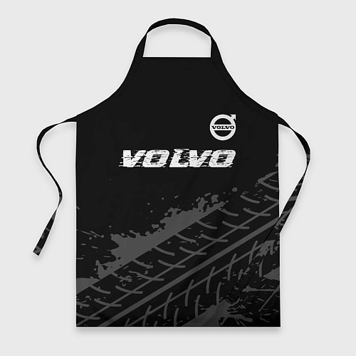 Фартук Volvo speed на темном фоне со следами шин: символ / 3D-принт – фото 1