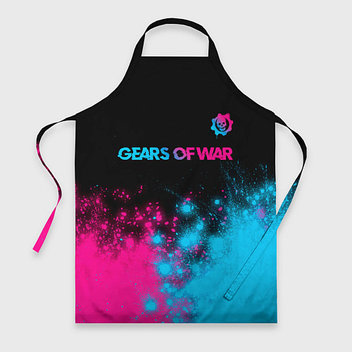 Фартук Gears of War - neon gradient: символ сверху / 3D-принт – фото 1