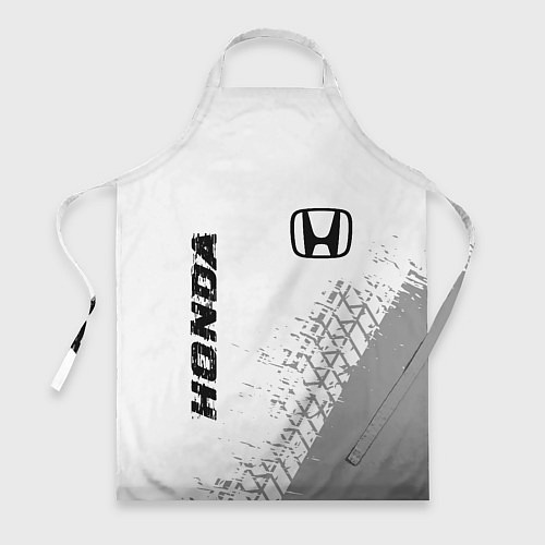 Фартук Honda speed на светлом фоне со следами шин: надпис / 3D-принт – фото 1
