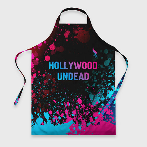 Фартук Hollywood Undead - neon gradient: символ сверху / 3D-принт – фото 1