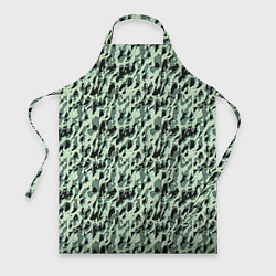 Фартук кулинарный Пятнистый паттерн приглушенный зелёный, цвет: 3D-принт