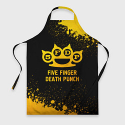 Фартук кулинарный Five Finger Death Punch - gold gradient, цвет: 3D-принт