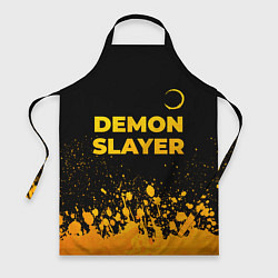 Фартук Demon Slayer - gold gradient: символ сверху