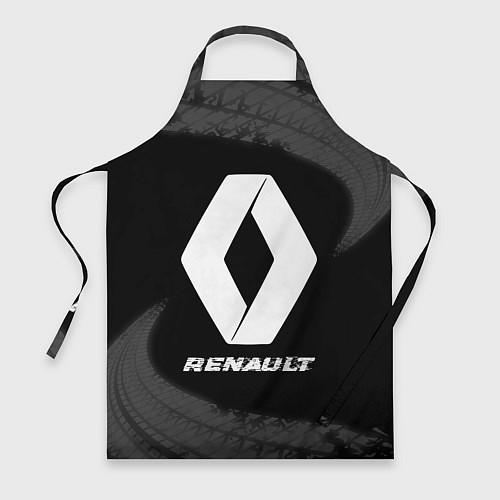 Фартук Renault speed на темном фоне со следами шин / 3D-принт – фото 1
