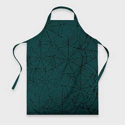 Фартук кулинарный Паутина тёмно-зелёный, цвет: 3D-принт