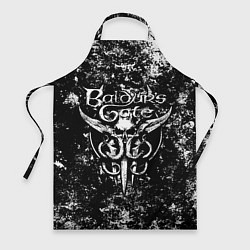 Фартук кулинарный Baldurs gate 3 - black and white, цвет: 3D-принт