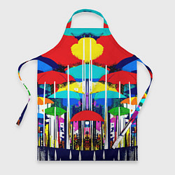 Фартук кулинарный Mirror pattern of umbrellas - pop art, цвет: 3D-принт