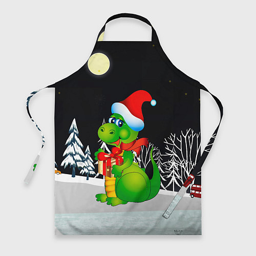 Фартук Дракон в новогоднюю ночь / 3D-принт – фото 1