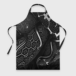 Фартук кулинарный Чёрно-белая орнамент, цвет: 3D-принт