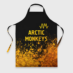 Фартук кулинарный Arctic Monkeys - gold gradient: символ сверху, цвет: 3D-принт