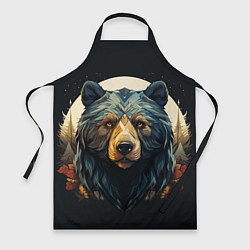 Фартук кулинарный Арт осенний медведь, цвет: 3D-принт