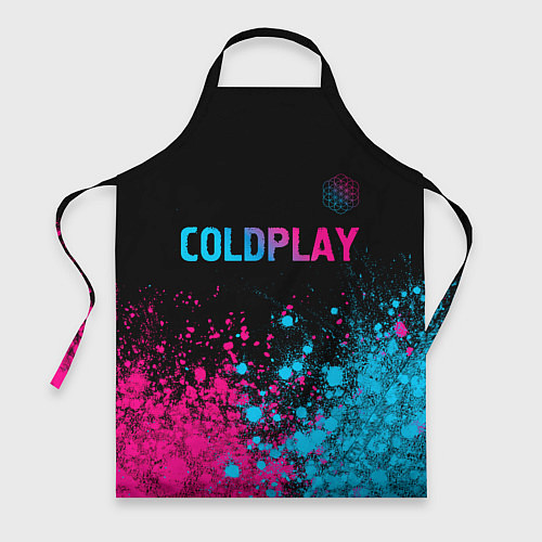 Фартук Coldplay - neon gradient: символ сверху / 3D-принт – фото 1