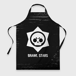 Фартук кулинарный Brawl Stars glitch на темном фоне, цвет: 3D-принт