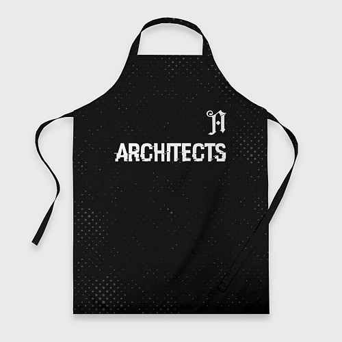 Фартук Architects glitch на темном фоне: символ сверху / 3D-принт – фото 1