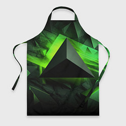 Фартук кулинарный Зеленые треугольники, цвет: 3D-принт