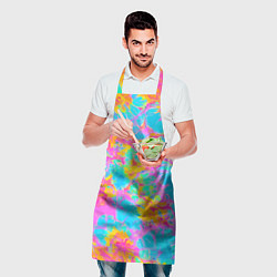 Фартук кулинарный Барбм - цветочный абстрактный паттерн - тай-дай, цвет: 3D-принт — фото 2