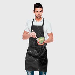 Фартук кулинарный Паутина на черном фоне, цвет: 3D-принт — фото 2
