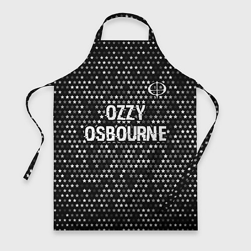 Фартук Ozzy Osbourne glitch на темном фоне посередине / 3D-принт – фото 1
