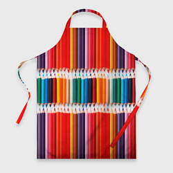 Фартук кулинарный Заточенные цветные карандаши, цвет: 3D-принт