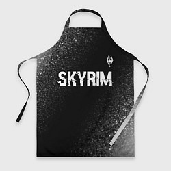 Фартук кулинарный Skyrim glitch на темном фоне посередине, цвет: 3D-принт