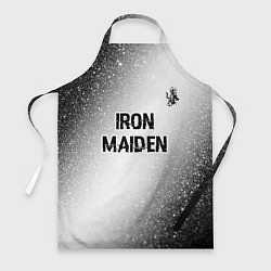 Фартук кулинарный Iron Maiden glitch на светлом фоне посередине, цвет: 3D-принт