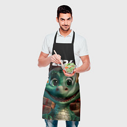 Фартук кулинарный 2024 год зеленого дракона, цвет: 3D-принт — фото 2