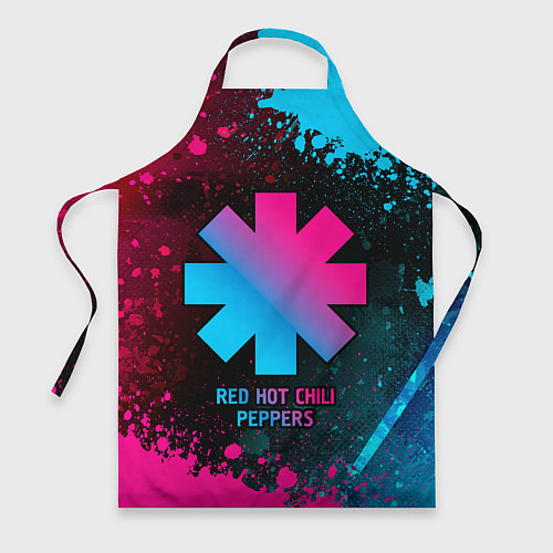 Фартук Red Hot Chili Peppers - neon gradient / 3D-принт – фото 1