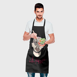 Фартук кулинарный Lil Peep rap music, цвет: 3D-принт — фото 2