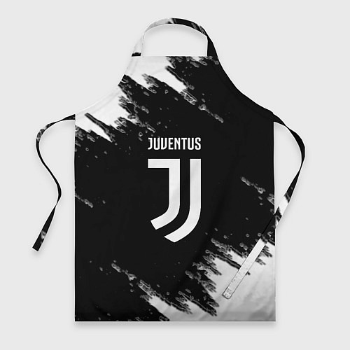 Фартук Juventus спорт краски черно белый / 3D-принт – фото 1