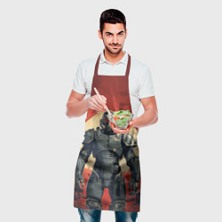 Фартук кулинарный Воин в тяжелой силовой броне, цвет: 3D-принт — фото 2