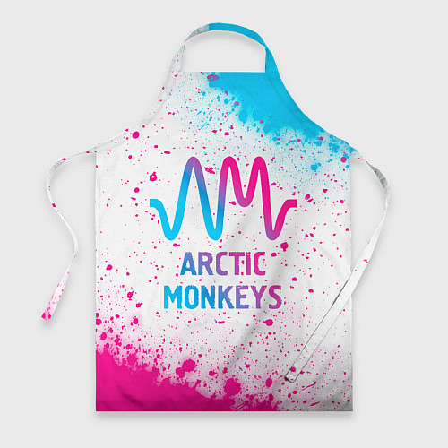 Фартук Arctic Monkeys neon gradient style / 3D-принт – фото 1