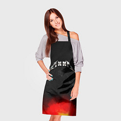Фартук кулинарный Анна в стиле Металлика - искры и огонь, цвет: 3D-принт — фото 2