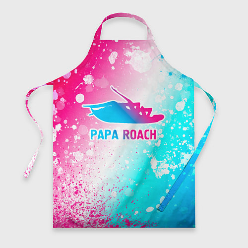 Фартук Papa Roach neon gradient style / 3D-принт – фото 1