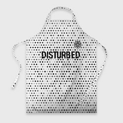 Фартук кулинарный Disturbed glitch на светлом фоне посередине, цвет: 3D-принт