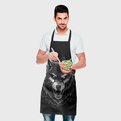Фартук кулинарный Серый хищник, цвет: 3D-принт — фото 2