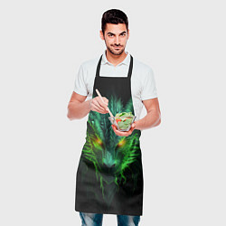 Фартук кулинарный Светящийся зеленый дракон 2024, цвет: 3D-принт — фото 2