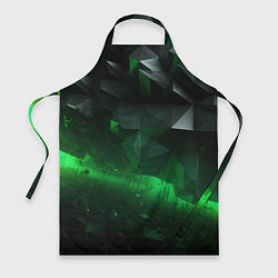 Фартук Асимметрия зеленого узора
