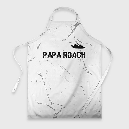 Фартук Papa Roach glitch на светлом фоне посередине / 3D-принт – фото 1