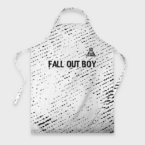 Фартук Fall Out Boy glitch на светлом фоне посередине / 3D-принт – фото 1