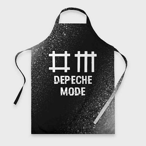 Фартук Depeche Mode glitch на темном фоне / 3D-принт – фото 1