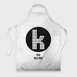Фартук кулинарный The Killers glitch на светлом фоне, цвет: 3D-принт