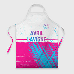 Фартук кулинарный Avril Lavigne neon gradient style посередине, цвет: 3D-принт